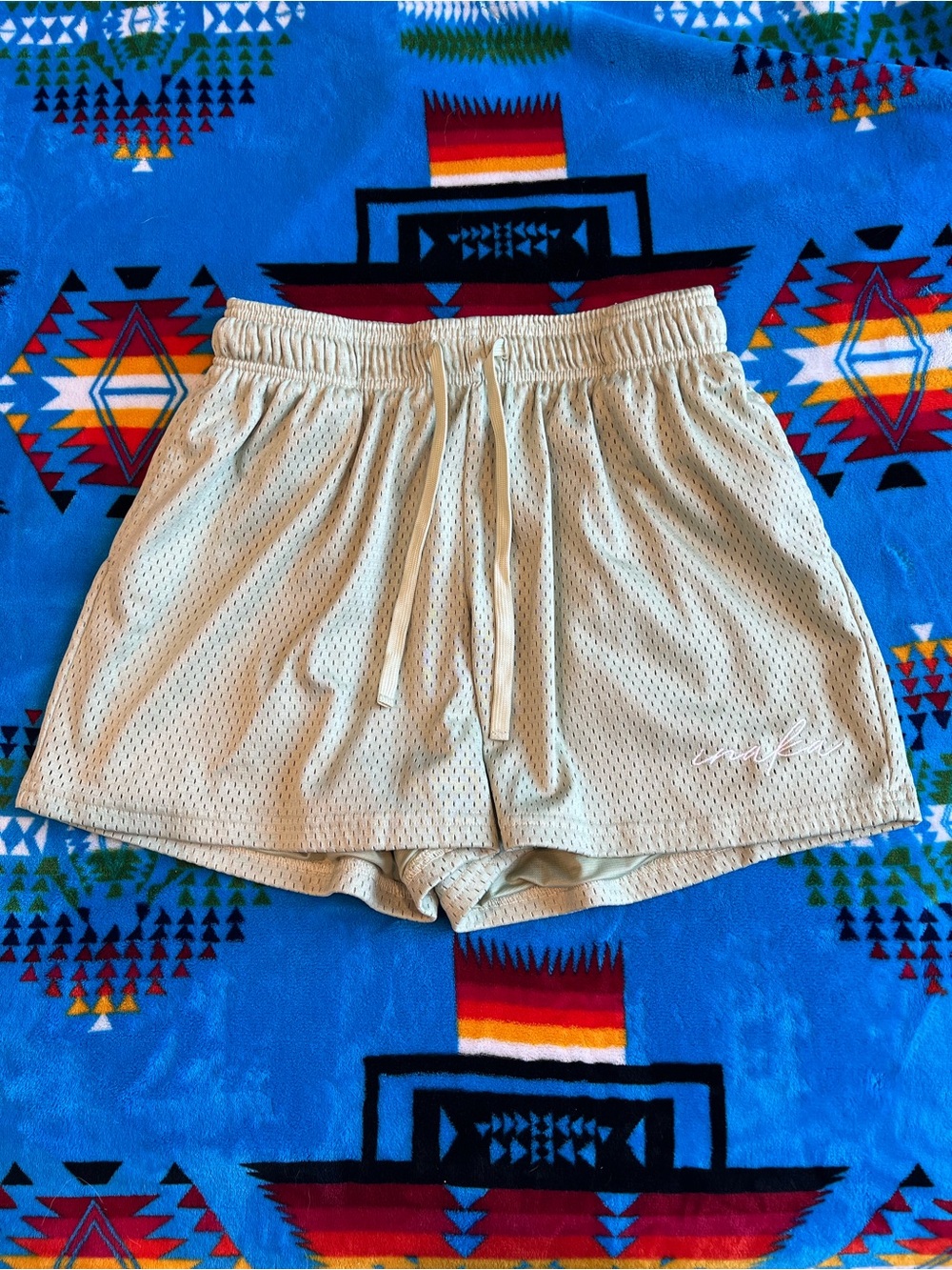 Inaka Power Sage Green Mesh Athletic Shorts